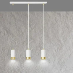 Best Listwa wisząca z trzema lampami w białym kolorze 815/3 | Kaja Żyrandole Nowoczesne