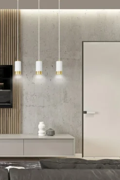 Best Listwa wisząca z trzema lampami w białym kolorze 815/3 | Kaja Żyrandole Nowoczesne