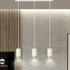 Best Listwa wisząca z trzema lampami w białym kolorze 815/3 | Kaja Żyrandole Nowoczesne