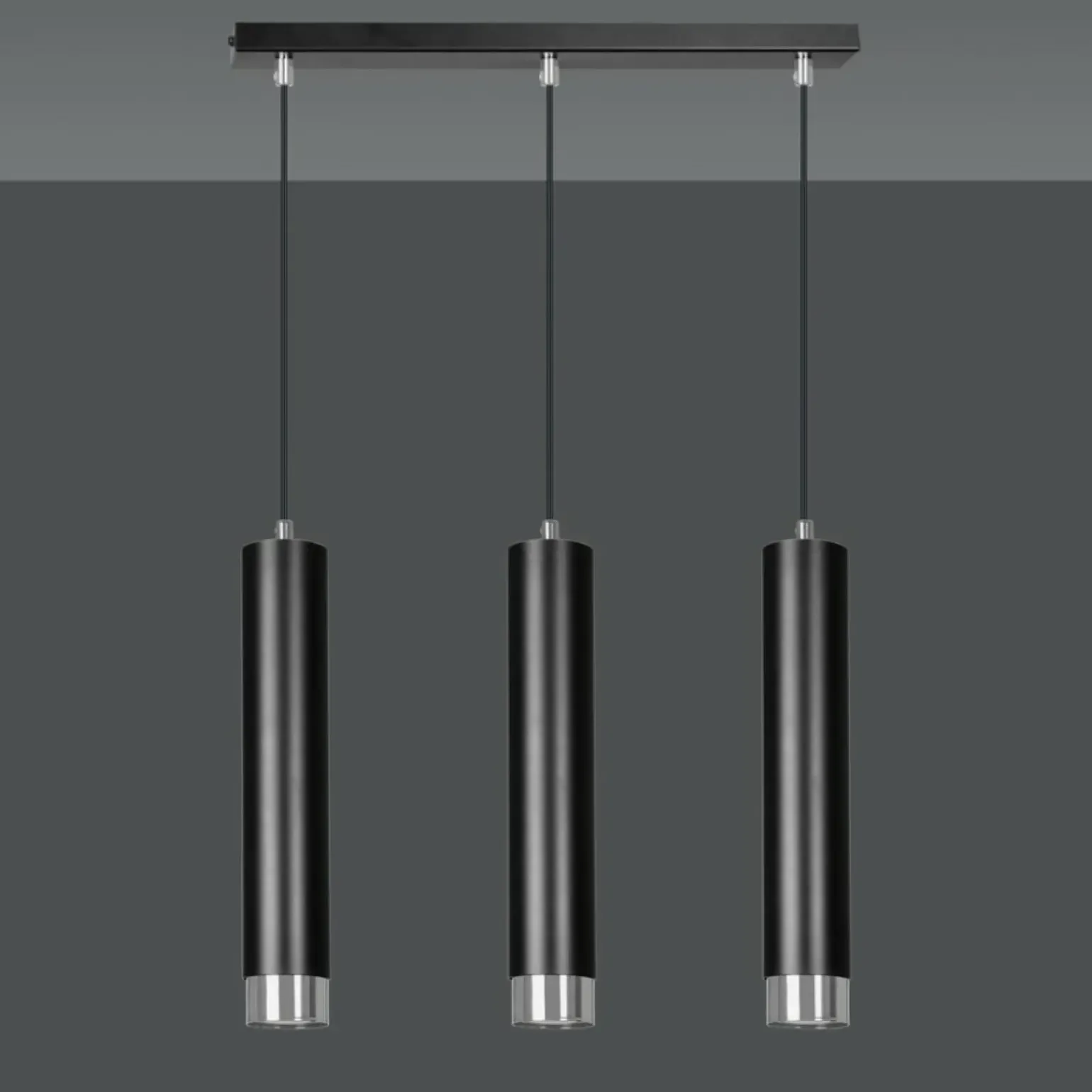 Best Listwa z 3 lampami wiszącymi nad stół w jadalni 643/3 | Kaja Żyrandole Nowoczesne