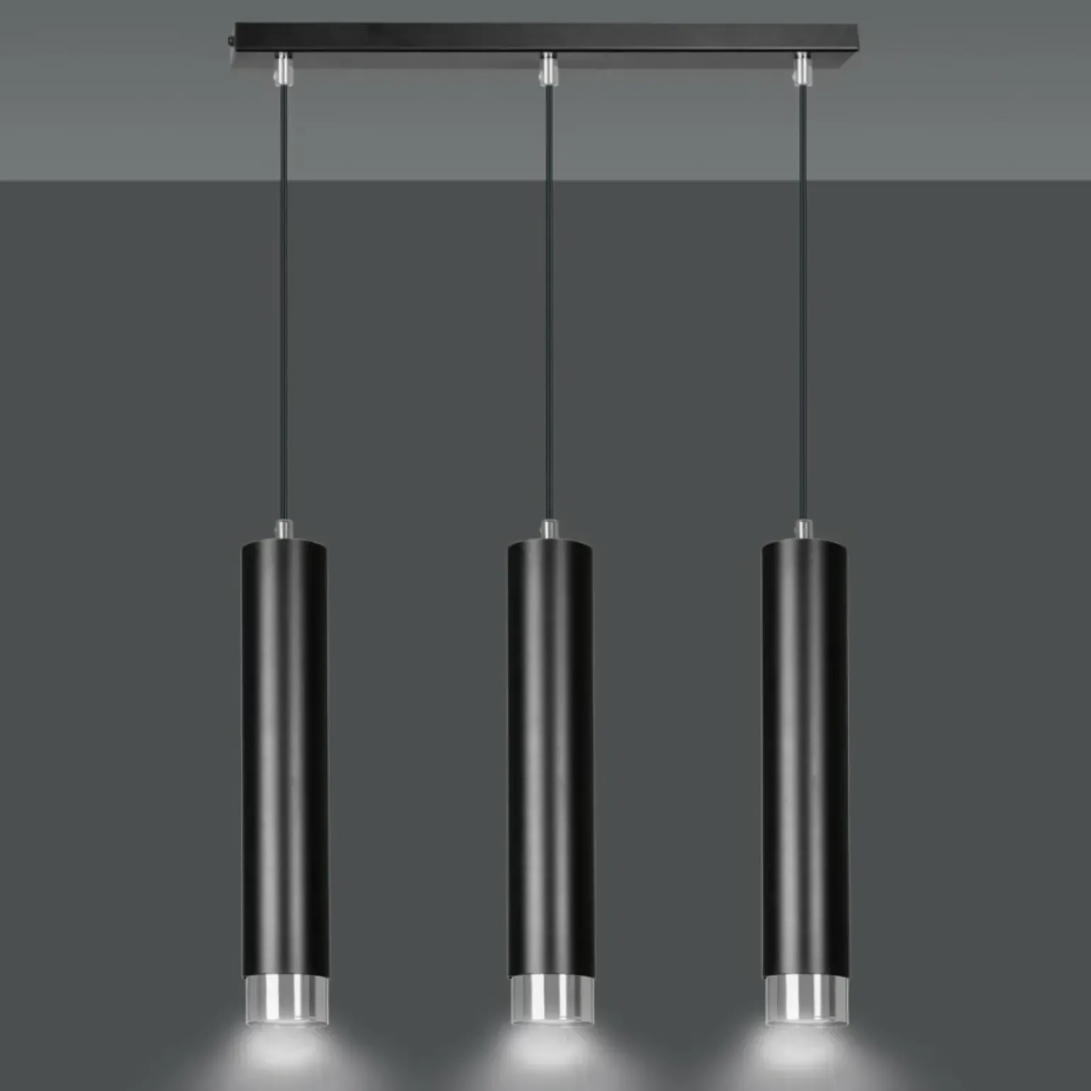 Best Listwa z 3 lampami wiszącymi nad stół w jadalni 643/3 | Kaja Żyrandole Nowoczesne