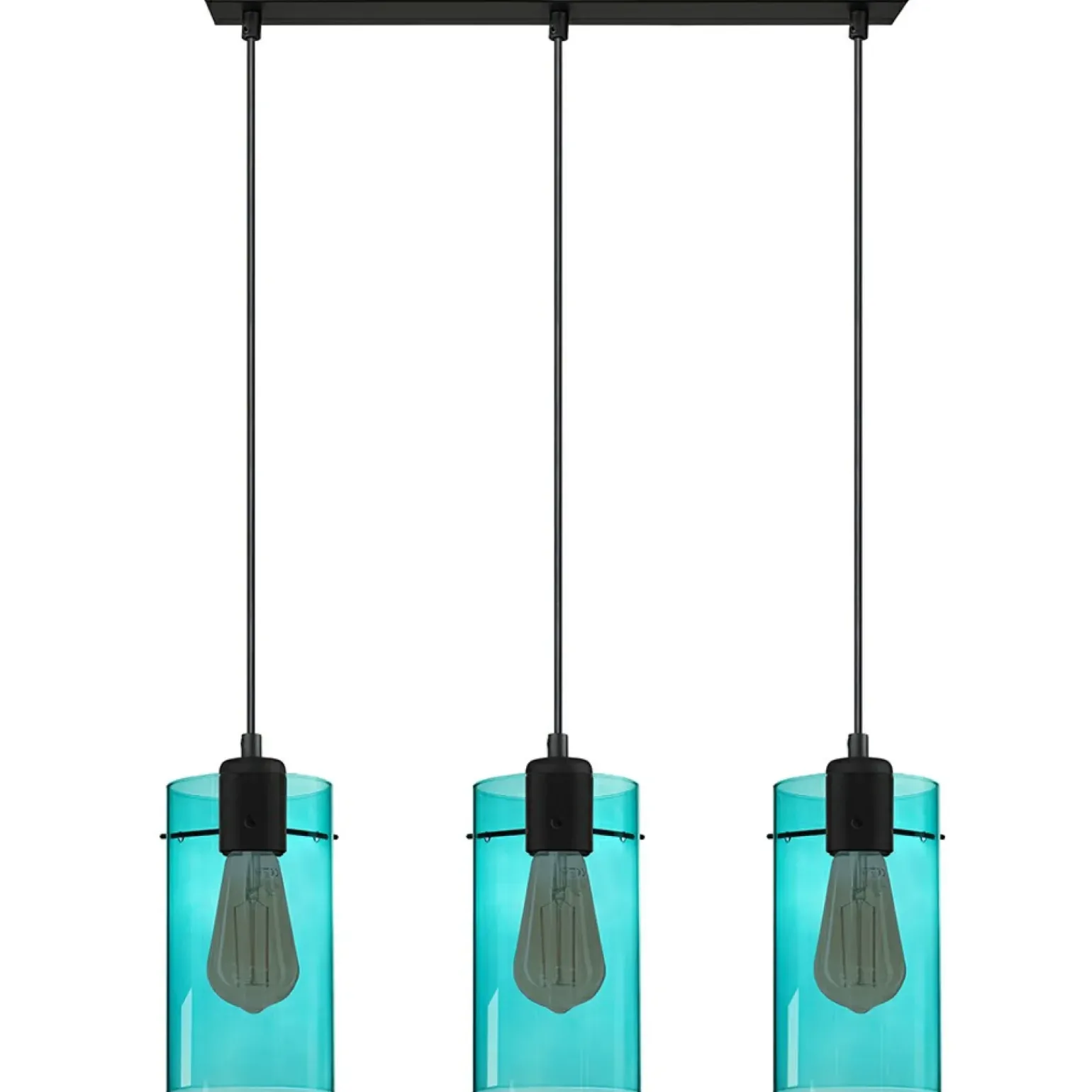 Clearance Listwa z niebieskimi kloszami w kształcie tub TK 3453 - FIRENZE NEW Żyrandole Nowoczesne