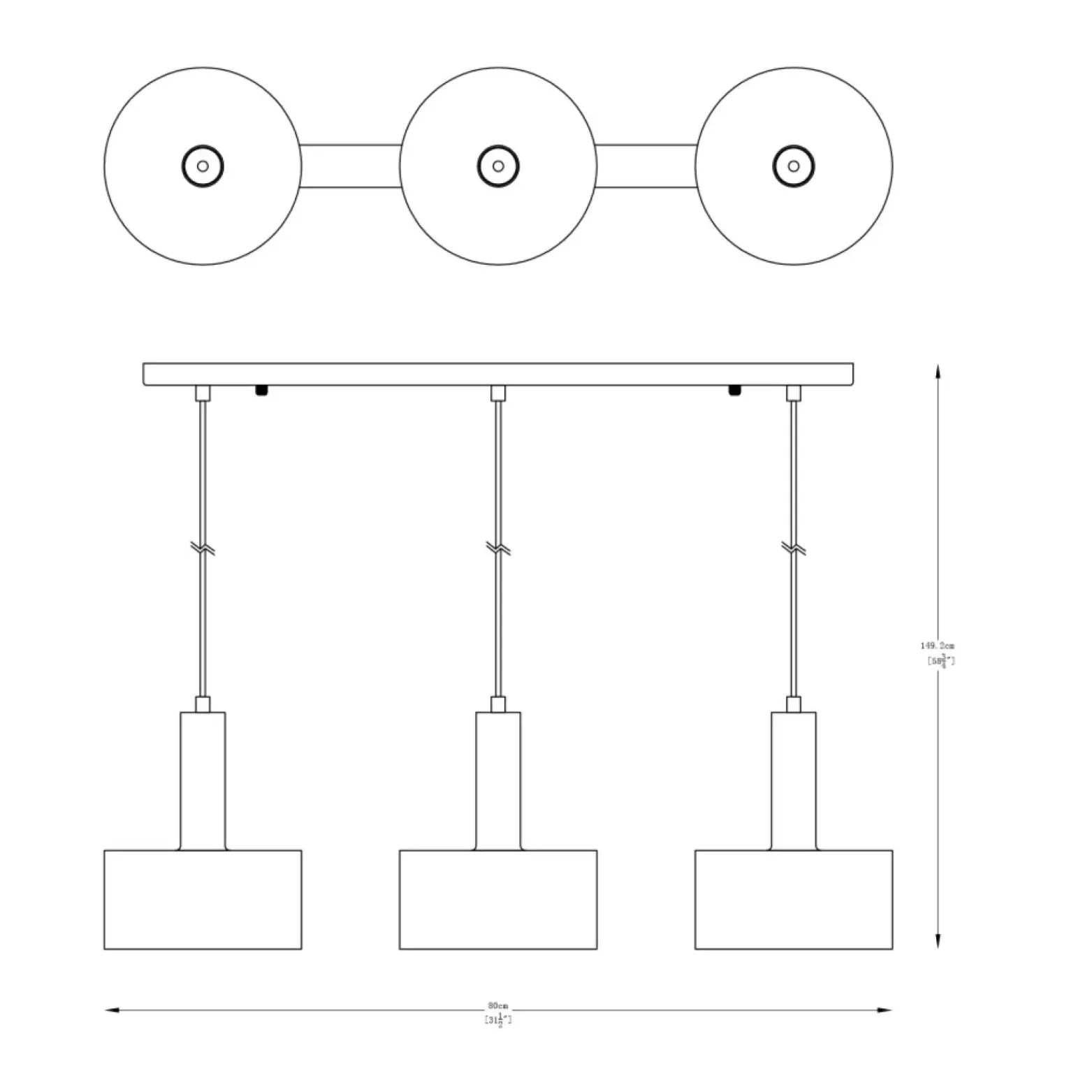 Cheap Listwa z szerokimi kloszami, do jadalni nad stół A8133-3A z serii LEO Żyrandole Nowoczesne