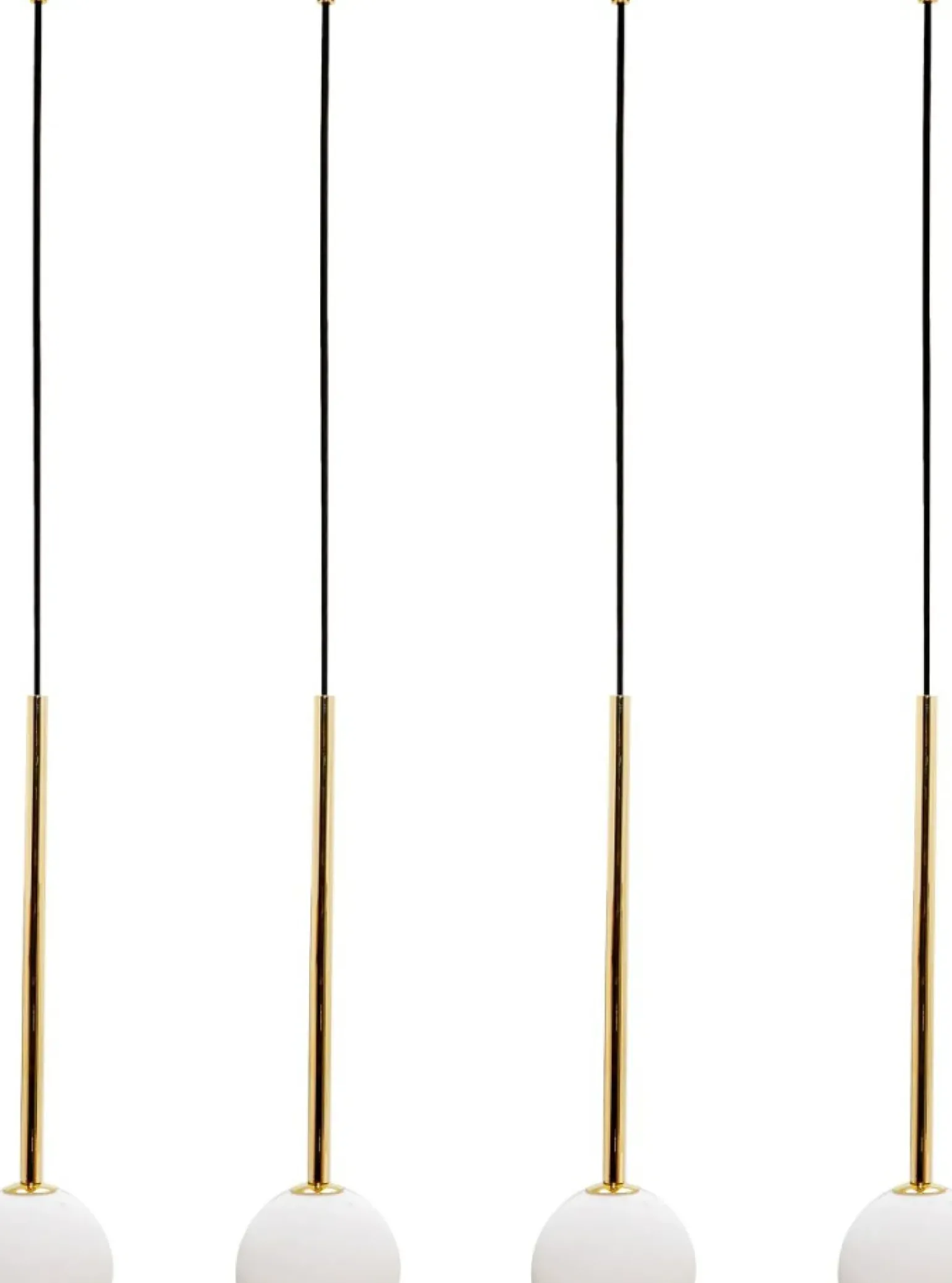 Best Listwa z wiszącymi kloszami kulami, do jadalni 5640 z serii ALI | Kaja Żyrandole Nowoczesne