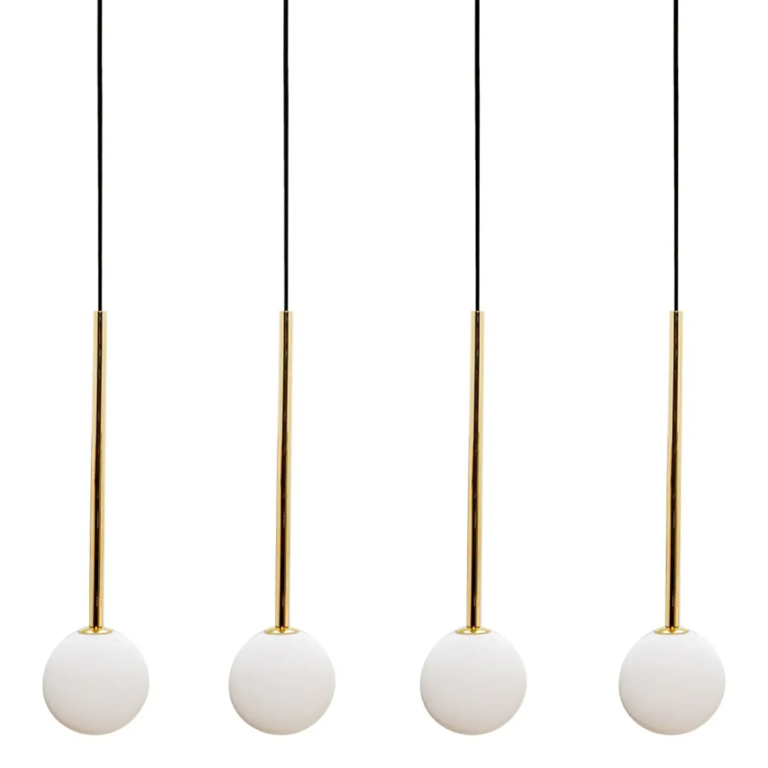 Best Listwa z wiszącymi kloszami kulami, do jadalni 5640 z serii ALI | Kaja Żyrandole Nowoczesne