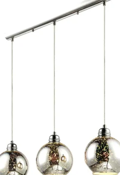 Sale Listwa z wiszącymi kloszami K-8003-3 CHR GALAXY I | Kaja Oświetlenie Żyrandole Nowoczesne