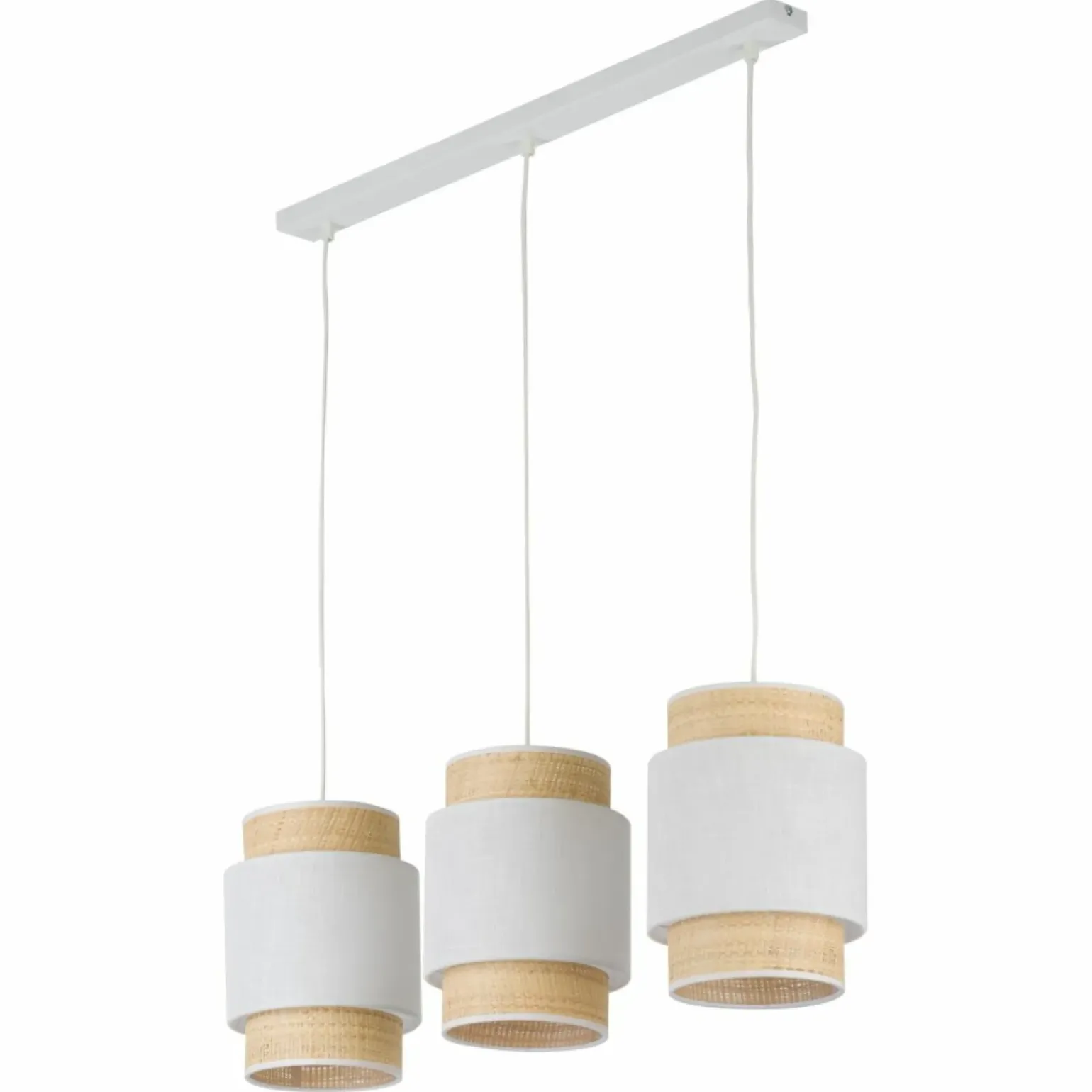 Cheap Listwa ze słomkowymi abażurami na zwisach TK 5654 serii BOHO NEW WHITE Żyrandole Nowoczesne