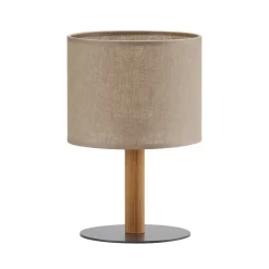 Sklep Kaja Lniana lampka nocna na drewnianej nodze TK 5192 DEVA | Kaja