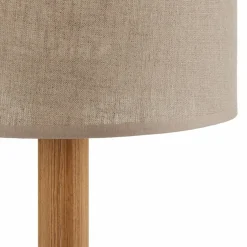 Sklep Kaja Lniana lampka nocna na drewnianej nodze TK 5192 DEVA | Kaja