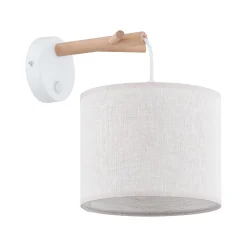 Sklep Kaja Lniany kinkiet na drewnianym ramieniu TK 6555 ALBERO | Kaja