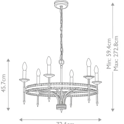 Sklep Kaja Loftowa lampa wisząca na 6 żarówek CROWN6 z serii CROWN
