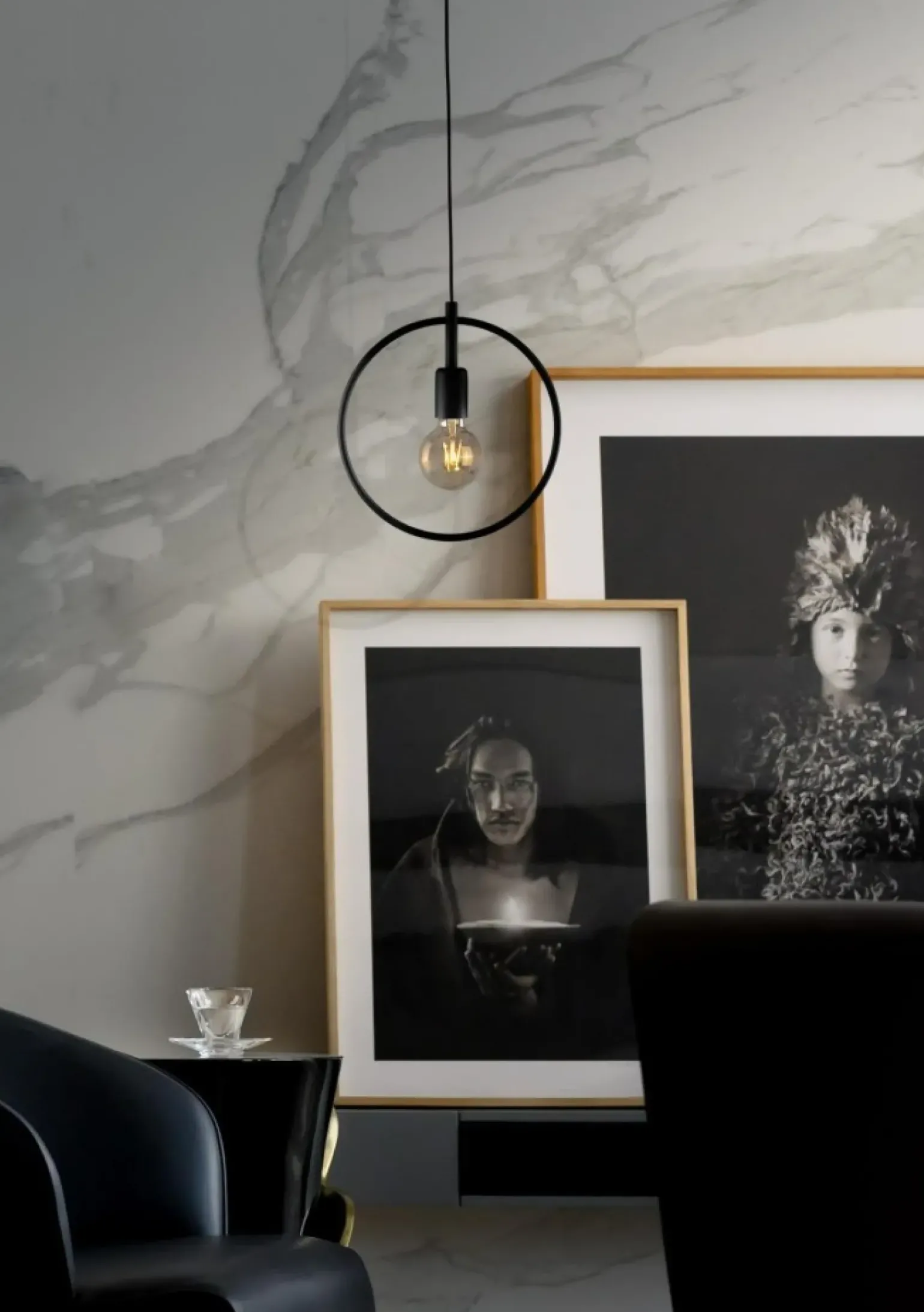 Best Sale Loftowa lampa wisząca z metalową obręczą K-3833 GEO | Kaja Oświetlenie Żyrandole Nowoczesne