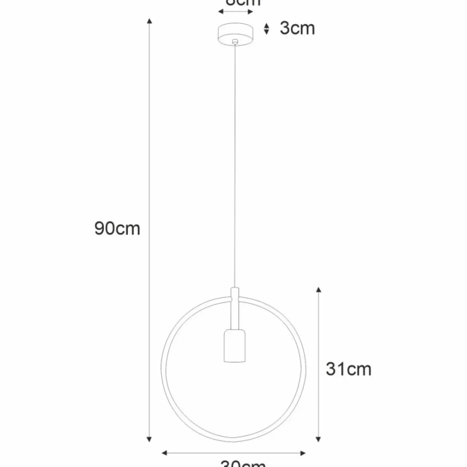 Best Sale Loftowa lampa wisząca z metalową obręczą K-3833 GEO | Kaja Oświetlenie Żyrandole Nowoczesne