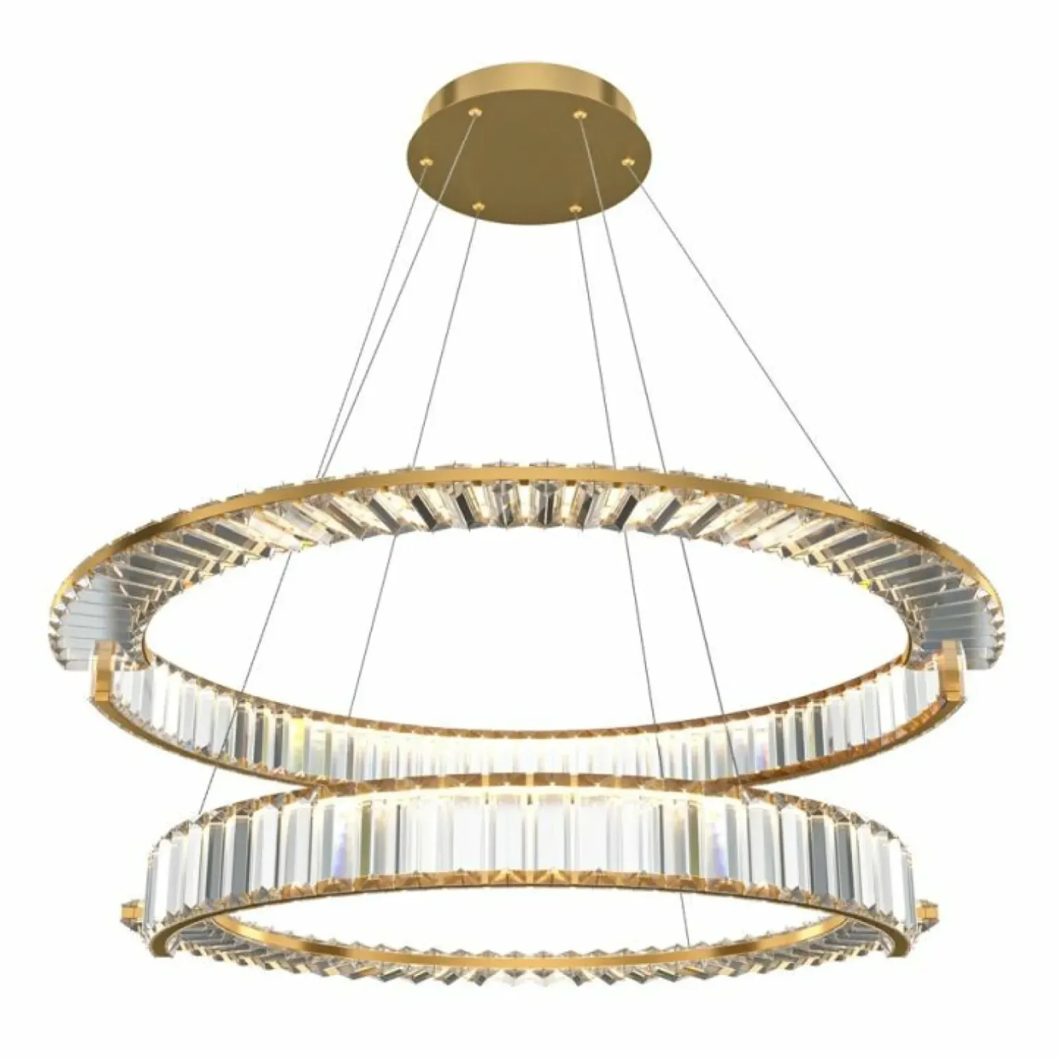 Store Luksusowa lampa wisząca, kryształowa P097PL-L90G4K z serii KRONE Żyrandole Nowoczesne