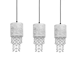 Sklep Kaja Luksusowa lampa wisząca w srebrnym kolorze MLP6435 z serii ALMERIA | Kaja Oświet