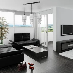 Sklep Kaja Luksusowa lampa wisząca w srebrnym kolorze MLP6435 z serii ALMERIA | Kaja Oświet