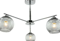 Discount Lustrzany żyrandol z przezroczystymi kloszami 1859/3 8C | Kaja Żyrandole Nowoczesne