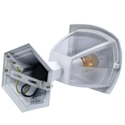 Sklep Kaja Mała, biała latarenka ogrodowa, niska lampa EKO3513 FOX | Kaja