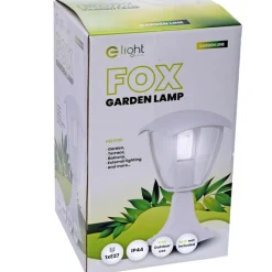 Sklep Kaja Mała, biała latarenka ogrodowa, niska lampa EKO3513 FOX | Kaja