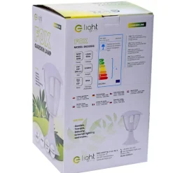 Sklep Kaja Mała, biała latarenka ogrodowa, niska lampa EKO3513 FOX | Kaja