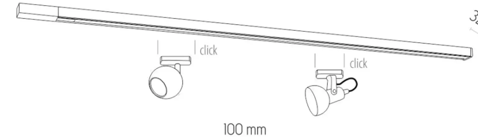 Sklep Kaja Metrowa prowadnica do szynoprzewodu 3-fazowego TK 3602 TRACER | Kaja