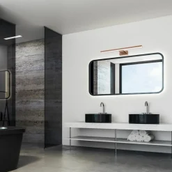 Sklep Kaja Miedziany kinkiet obrazowy, ledowy ML7041 z serii SHINE | Kaja Oświetlenie