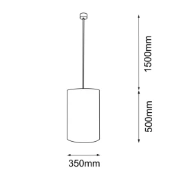Sklep Kaja Minimalistyczna, abażurowa lampa wisząca ANT 5189 LAMEGO | Kaja