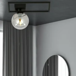 Best Sale Minimalistyczna, czarna lampa sufitowa z kulą 1131/1D IMAGO | Kaja Żyrandole Nowoczesne