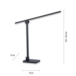 Sklep Kaja Minimalistyczna czarna lampka biurkowa LED 4407-18 z serii PURE-GRAFO