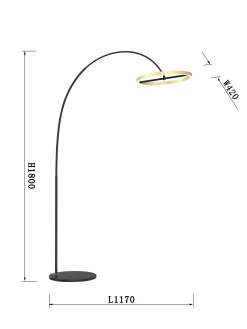 Sklep Kaja Minimalistyczna, duża lampa stojąca LED WF 3016-104L BREST | Kaja