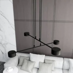 Store Minimalistyczna, industrialna lampa wisząca 1339/4 MODUS | Kaja Żyrandole Nowoczesne