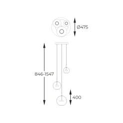 Store Minimalistyczna lampa LED do salonu P0428-03L-F4AC ENCELADUS | Kaja Żyrandole Nowoczesne