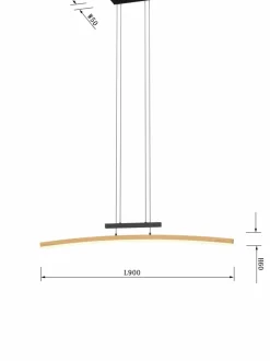 Best Minimalistyczna lampa LED nad wyspę WF 7020-106 BOLOGNA | Kaja Żyrandole Nowoczesne