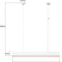 Best Sale Minimalistyczna lampa listwa 80cm LP-1201/1P M WH SMART MIRA M | Kaja Żyrandole Nowoczesne