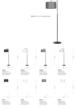 Sklep Kaja Minimalistyczna lampa podłogowa do sypialni 570/3 TRAPO | Kaja