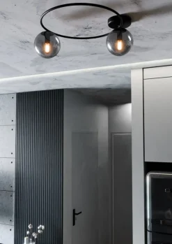 New Minimalistyczna lampa sufitowa do korytarza 1256/2 z serii SOPRA Żyrandole Nowoczesne