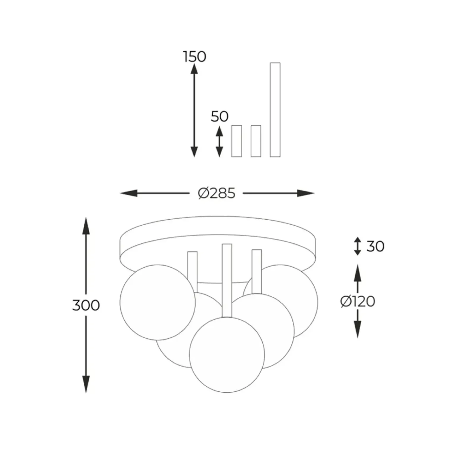 Store Minimalistyczna lampa sufitowa do sypialni 5645 z serii ALI | Kaja Żyrandole Nowoczesne