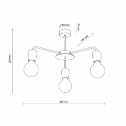 Flash Sale Minimalistyczna lampa sufitowa do holu TK 4968 MIRIAM | Kaja Żyrandole Nowoczesne