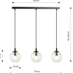 New Minimalistyczna lampa wisząca z kloszami 711/3 | Kaja Oświetlenie Żyrandole Nowoczesne