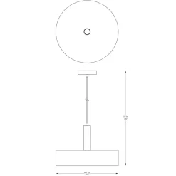 Store Minimalistyczna lampa wisząca do kuchni A8133XL z serii LEO | Kaja Żyrandole Nowoczesne