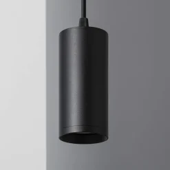 Cheap Minimalistyczna lampa wisząca, czarna tuba ABR-ZSC-GU10 ECHO | Kaja Żyrandole Nowoczesne