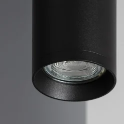 Cheap Minimalistyczna lampa wisząca, czarna tuba ABR-ZSC-GU10 ECHO | Kaja Żyrandole Nowoczesne