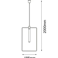 Store Minimalistyczna lampa wisząca do sypialni ANT 8288 FARO | Kaja Żyrandole Nowoczesne