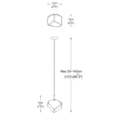 Hot Minimalistyczna lampa wisząca P0488-01F-U8AC ROCK| Kaja Oświetlenie Żyrandole Nowoczesne