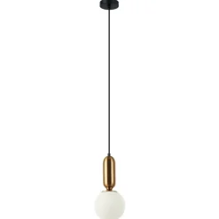 Best Sale Minimalistyczna lampa wisząca PND-02340-1S-BRO ALDEVA | Kaja Żyrandole Nowoczesne
