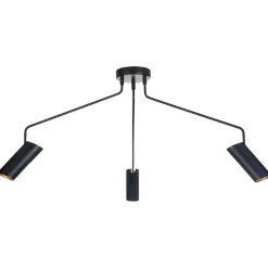 Online Minimalistyczna lampa z tubami LP-17001/3C BK FUTURO | Kaja Żyrandole Nowoczesne
