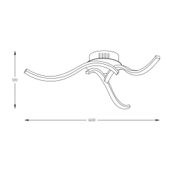 Sklep Kaja Minimalistyczna, ledowa lampa sufitowa 20023-3CCH FOCUS | Kaja