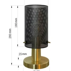Sklep Kaja Minimalistyczna, metalowa lampka stołowa LP-945/1T BK TIRANA | Kaja