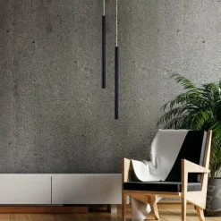 Sale Minimalistyczna tuba z regulowanym zwisem LP-894/1P BK z serii LUNGO Żyrandole Nowoczesne