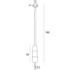 Sklep Kaja Minimalistyczna, wąska lampa wisząca MX P0589 z serii MAU